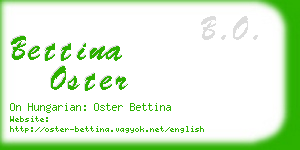 bettina oster business card